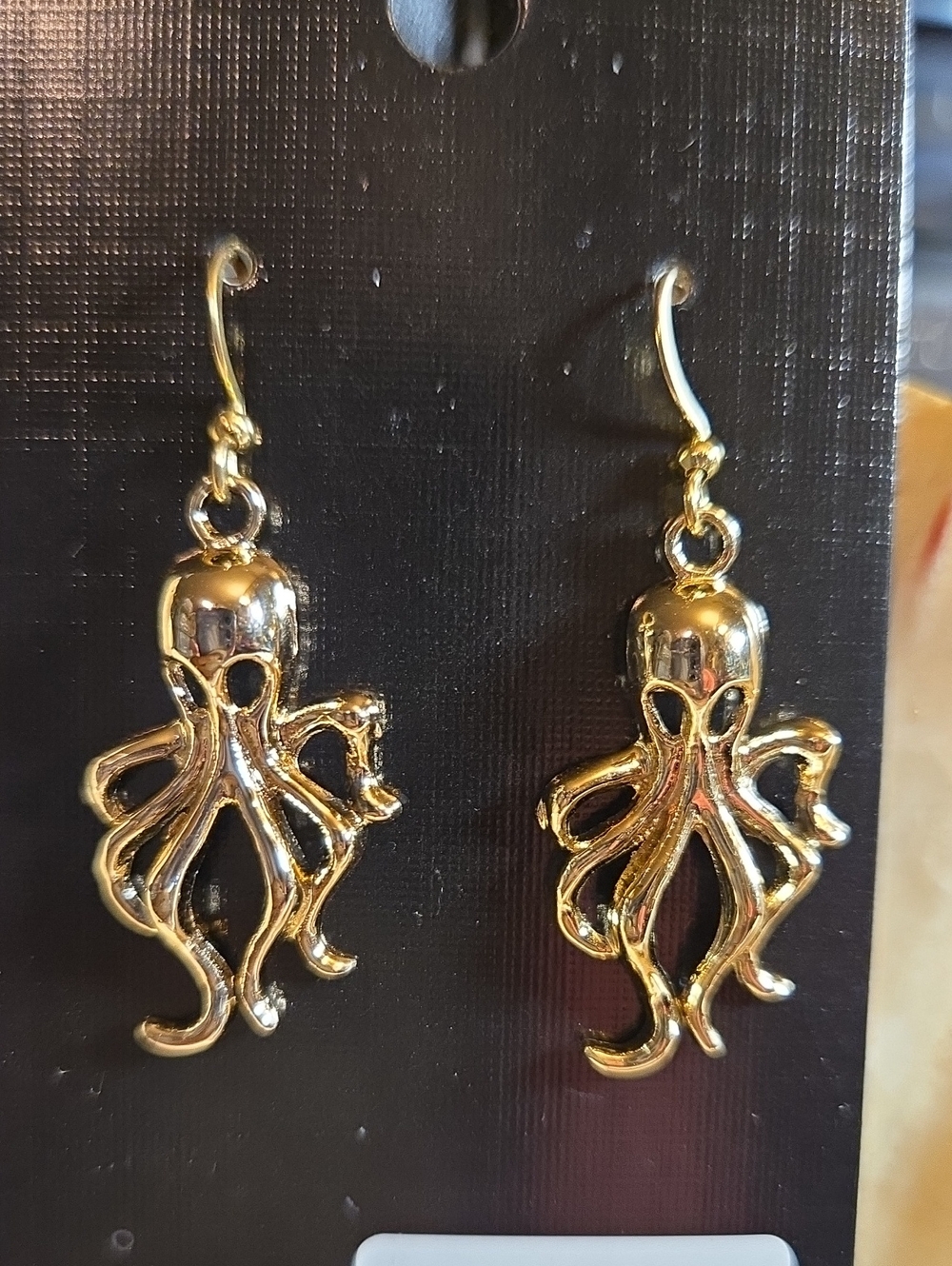 Gold Octopus Dangle Earrings - Women Jewelry